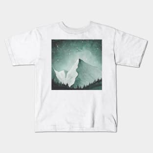 Dusk Green Mountain Kids T-Shirt